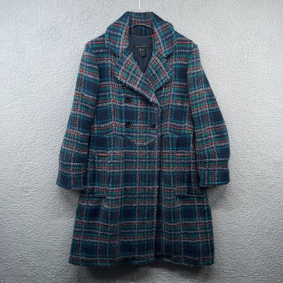 Marc By Marc Jacobs Jackets & Blazers - Marc by Marc Jacobs Plaid Checkered Wool Blend Coat Double Breasted Medium